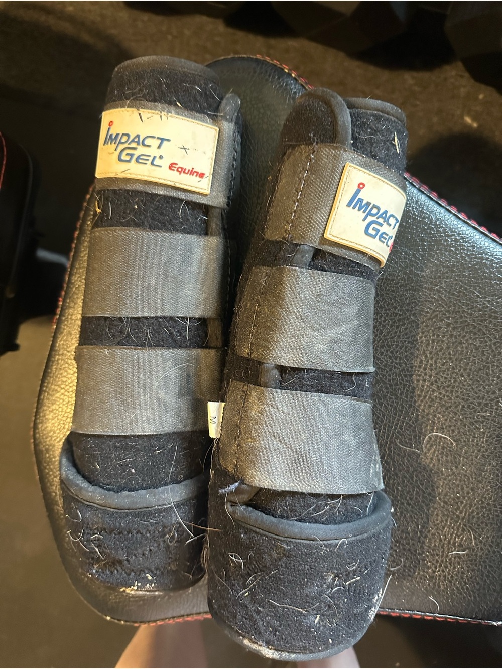 Horse Impact Gel Black Protective Sport Boots
